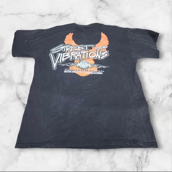 Mens Harley Davidson street Vibrations T Shirt - Picture 2 of 7